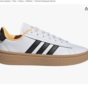 adidas Originals Grand Court Alpha White/Black/Flash Orange Size 9 1/2